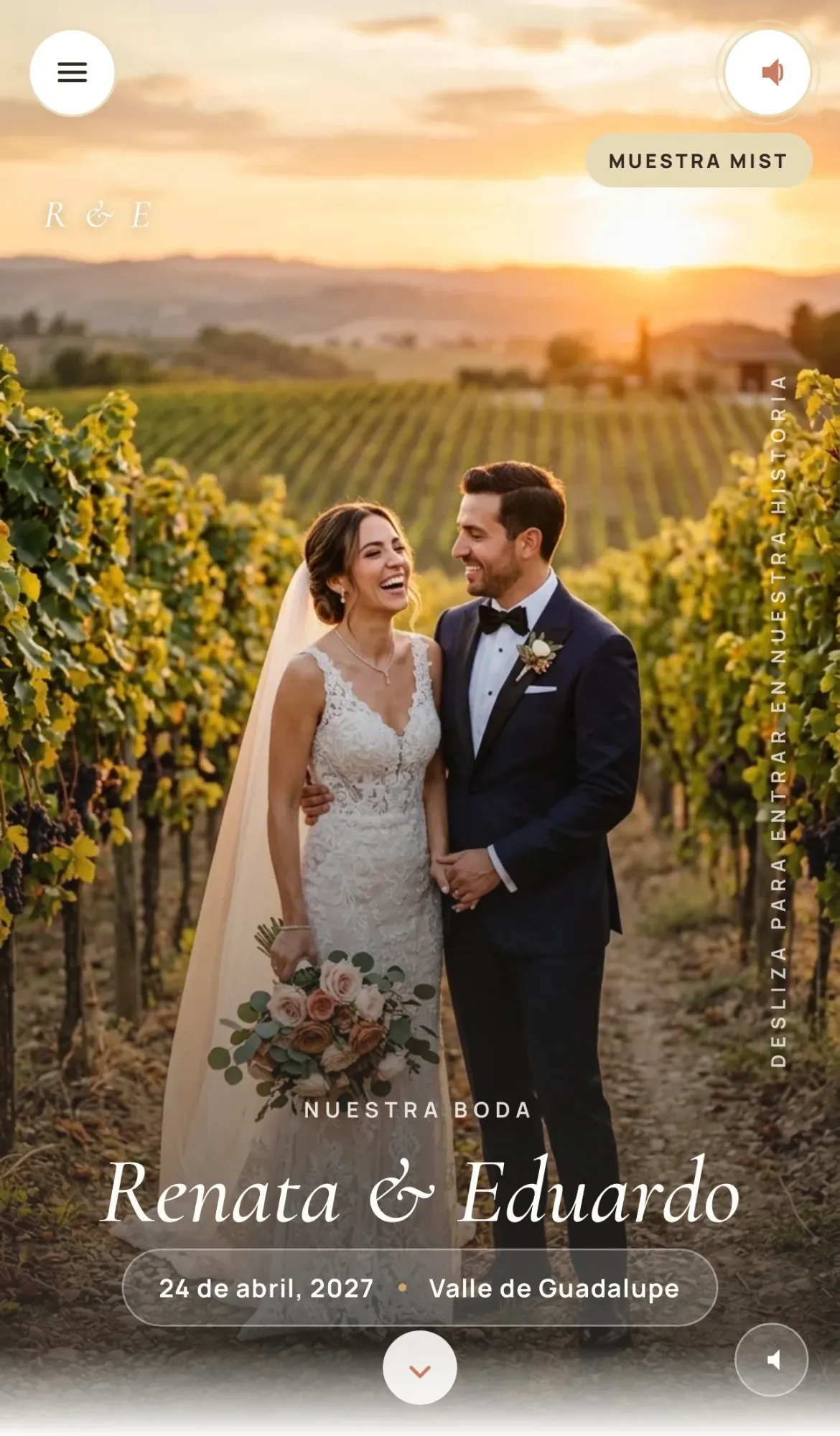 Invitación real de ejemplo — Boda