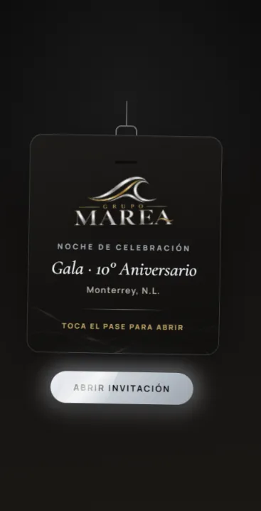 Invitación real de ejemplo — Evento empresarial